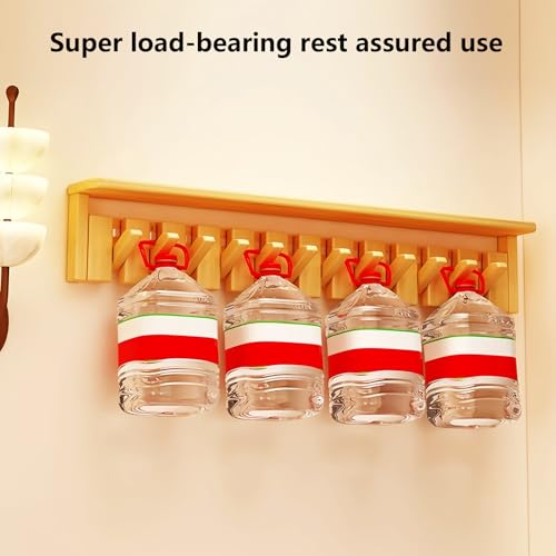 Wall Mounted Coat RackHooks Piano Key Hangers Natural Solid Wood Hanger Non-Woven Fabric Clothes Hangers for Closet, Kitchen, Bedroom, Bathroom, Entryway (Tray Walnut-Beech, 12 Hooks) - color: Tray walnut-beech, size: 12 Hooks