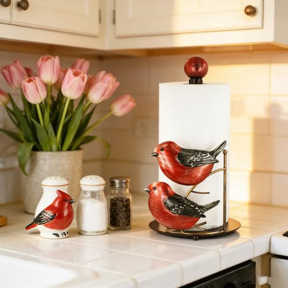 Red Paper Towel Holder Decorative Paper Towel Holder Red Kitchen Decor Winter Paper Towel Holders Countertop Cardinal Decor for Christmas Valentine Mother Day
