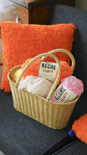 KECHE Fluffy Bulky Yarn – Super Soft Chunky Fuzzy Blanket Weight # 5 Yarn for Knitting Crocheting Crafting 3.5 oz (100 gr) 98 Yds (90 m) - 3 Skeins, Grey - color: Grey, size: 3 SKEINS