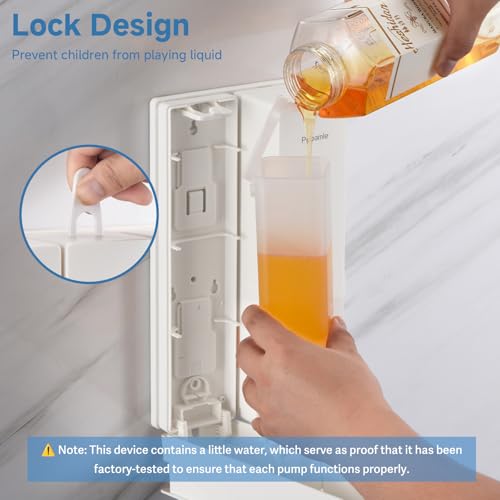 Shampoo Dispenser for Shower - Shower Soap Dispenser Wall Mounted No Drill - Shampoo Body Wash Dispenser 2 Chamber - Easy Install for Bathroom Hotel White 800ml - color: White 2 Chamber
