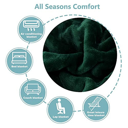 NANPIPER Fleece Blankets, Super Soft Flannel Fuzzy Blanket for Couch, Luxury Cozy Lightweight Microfiber Dog Blanket-Throw Size,Olive Green - color: Olive Green, size: Throw