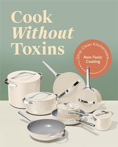 Caraway 24-Piece Non-Stick Ceramic Cookware Set | Fry Pans, Sauce, Sauté Pan, Dutch Oven, Petite Cooker, Stir Fry, Rondeau, Stock Pot, Lids and Storage Organizers, Navy - size: 24pc Set