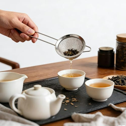 4PCS Fine Mesh Strainer, Mituer Stainless Steel Small Tea Cocktail Drink Strainers for Kitchen and Bar