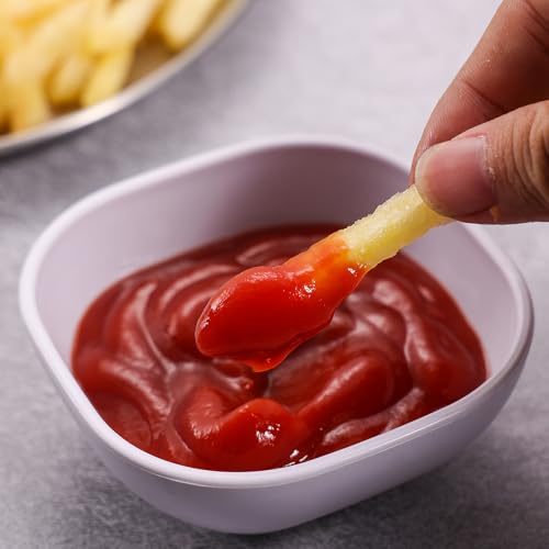 SHECIPIN 12 pack wheat straw dipping bowls 4.5oz,alternative plastic soy sauce dishes,unbreakable small dessert bowls microwave and dishwasher safe for snack,sushi,condiment (white) - color: 12 piece White