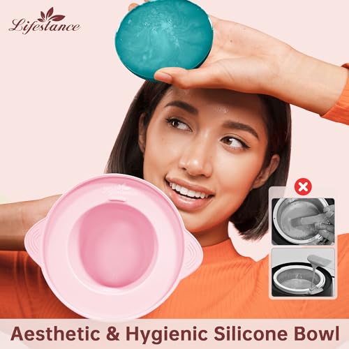 Lifestance Waxing Kit for Women & Men - L3 Liberty Bloom Digital Warmer, Silicone Wax Pot Liner, Hair Removal Kit with 14.1oz Hard Wax Beads & Oil Spray Professional for Home Brazilian Bikini Face Leg - color: Chic Enhanced LCD (Liberty Bloom) Kit