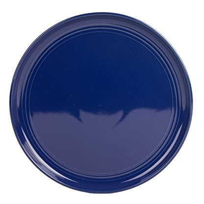 Double Line 10.5" Dinner Plate, Set of 6, Cobalt Blue - color: Cobalt Blue, size: Dinner Plate