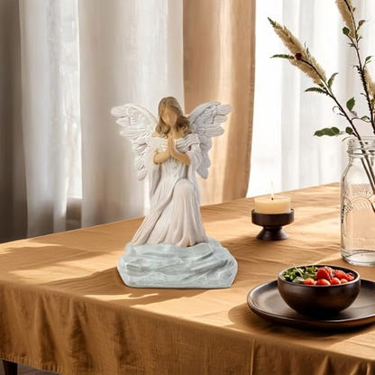 Guardian Angel Statue with Praying Hands - Sympathy, Remembrance, Healing, and Mother’s Day Resin Collectible Decorations for Home, Mom, Grandma