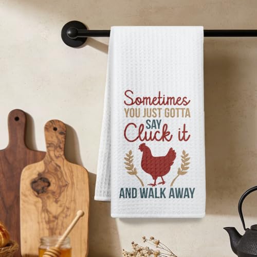 Funny Kitchen Towels, Farmhouse Decorative Dish Towels, Funny Kitchen Quotes, Country Absorbent Hand Towel Gifts for Hostess Mom Women Housewarming-11 - color: Lm 340