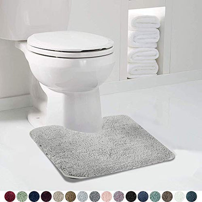 Walensee Shaggy 2 Piece Bath Rug Sets (Light Tan) 20 x 24 U Shape Contour Rug & 20 x 32 Bathroom Rug Machine Wash/Dry Bath Mats Plush Absorbent Bathroom Rugs and Mats Set Non Slip - color: Light Tan