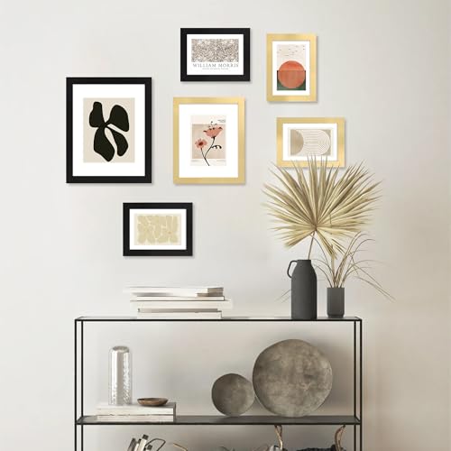 Hongkee 4x6 Picture Frame (4 Pack, Black), Made of Real Glass and Wooden Frame - Display Pictures 3.5x5 with Mat or 4x6 Without Mat, 4 by 6 Photo Frames TableTop Display and Wall Mounting - color: Black, size: 4x6 in