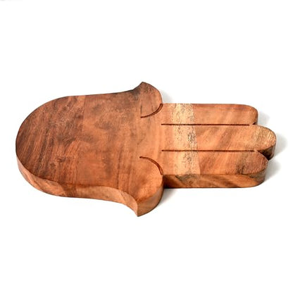 Sophia Art 100% Acacia Wooden Chopping Board, Butcher Block for Vegetables, Cafe and Restaurant, Serving Board,Charcuterie Board Cutting Board, Brown (Hasma Hand Board, 10"L x 13"W) - color: Hasma Hand Board, 10"L x 13"W