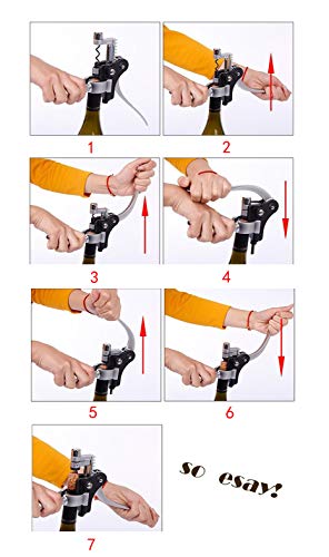 FixtureDisplays® 9-Piece Wine Gift Set, Unique Bottle Opener Corkscrew All-in-one Accessories Set, Perfect for Hostess, Housewarming, Wedding and Anniversary Gifts 16847-NPF