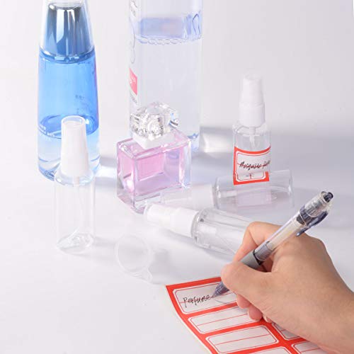Exptolii Spray Bottle, 1oz/30ml Small Plastic Fine Mist Spray Bottles, Mini Empty Travel Bottles with Funnels and Labels 6 Pack - size: 6pack-30ml-plastic