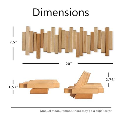 Coat Rack Wall Mount Piano Flip Down Wall Hook Rack 5 Hooks Beech | Natural Wood Handmade Unique Hanger for Coats Bag Hat Umbrella key Wall Art In the foyer living room bedroom bathroom office - color: Beech