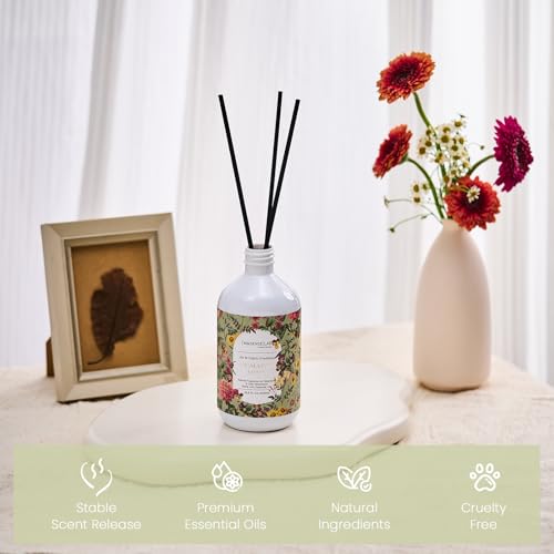 M&SENSE Reed Diffuser Set, Eucalyptus & Mint, 17oz Natural Essential Oil | Non-Toxic Organic, Long-Lasting Fragrance, Ideal for Living Room, Home Gym, Gifts for Women - color: Eucalyptus Mint