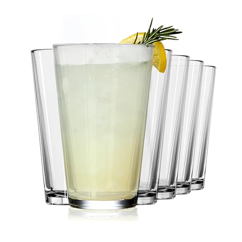 Libbey Bar Essentials Hi Ball Drinking Glasses, Clear Restaurant Quality Tall Drinking Glasses Set of 6, Modern Cocktail Glasses Set for Everyday Use - color: Tumbler Hi Ball 6