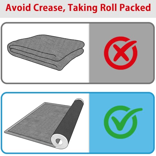 6ft Kitchen Runner Rugs Non Skid Washable, Rubber Backed Absorbent Jute Kitchen Rug Carpet Sink Mat Non Slip, Grey - color: Grey, size: 2'4" x 6' (Rectangular)