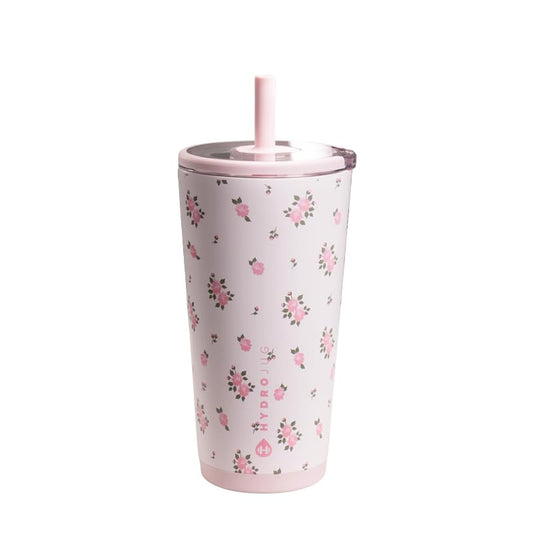 HydroJug Everyday Tumbler 20 oz, Ceramic-Lined Straw Cup, Wildrose - color: Wildrose, size: 20 Ounces
