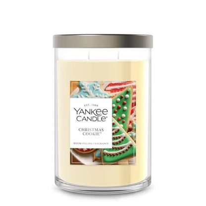 Yankee Candle Large Tumbler Scented Candle with up to 80 Hour Burn Time, Premium Plant Wax Blend for Consistent Burn, 20 oz Tumbler Candle with Room Filling Fragrance, Christmas Cookie - color: Christmas Cookie, size: 20oz
