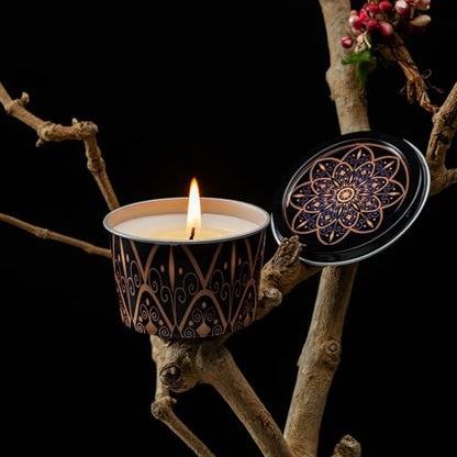 18 Pack Scented Candles Set,Soy Wax Travel Candles Bulk, Long Lasting Aromatherapy Candle Gift Set for Women, Home Fragrance, Mother's Day,Relaxation & Stress Relief - color: 18 Pack Mandala