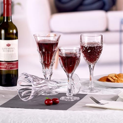 KAMMAK Crystal Red Wine Glasses Set of 2, 4.6 oz Stemmed Glasses, 781N | Hand Blown, Bordeaux Wine Glasses, Thin Rim & Long Stem, Red & White, Daily Use, Wedding or Birthday Gift for Women - size: 7KPSP781N