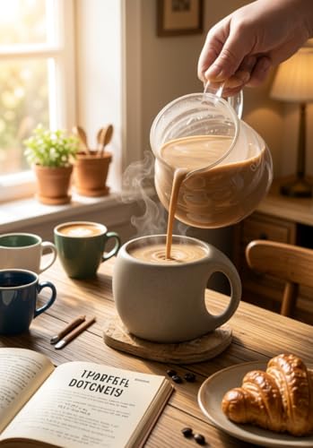 Ceramic Cappuccino Cups with Handle,Natural Beige,6 oz,Set of 4 | Unique Ceramic Coffee Mugs,Clay Espresso Cups For Double Shots,Small Coffee Cups For Latte,Cafe,Mocha - color: Natural Beige，6 OZ