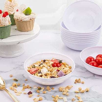 bUCLA 50Pack 12oz White Plastic Bowls - Disposable White Plastic Salsa Bowls Premium Heavy Duty - Ideal for Wedding &Party - color: White, size: 10oz