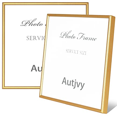 4x4 Picture Frame 2 Pack Matte Gold Aluminum HD Glass | Modern Simple Thin Aluminum Metal, Tabletop and Wall Display, elegant ornament for daily family photo storage - color: Gold, size: 4x4