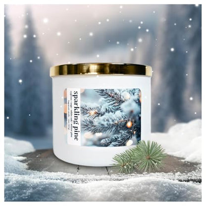Colonial Candle Sparkling Pine Scented Candle, Holiday Scented Candle - Made in The USA - color: Sparkling Pine