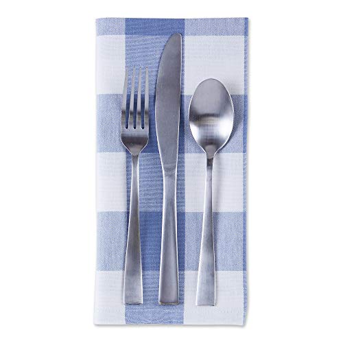 DII Buffalo Check Collection, Classic Farmhouse Cloth Napkin Set, 20x20, Stonewash Blue, 6 Piece - color: Stonewash Blue, size: 20" x 20" (Set of 6)