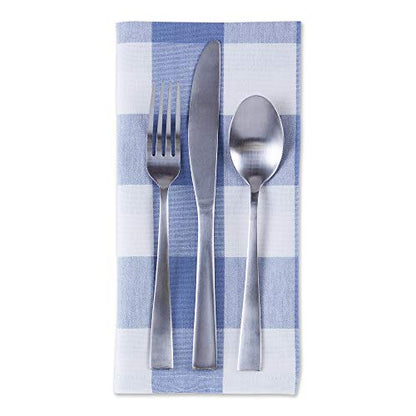 DII Buffalo Check Collection, Classic Farmhouse Cloth Napkin Set, 20x20, Stonewash Blue, 6 Piece - color: Stonewash Blue, size: 20" x 20" (Set of 6)