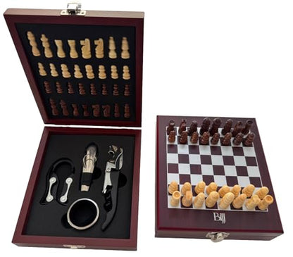 Premium Wine Opener gift Set with Chess Board – Elegant Wine Accessories Kit for Entertaining, Perfect for Wine Lovers, Hosts, and Unique Gifts