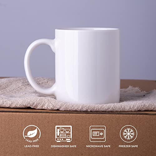 GBhome White Coffee Mugs Set of 12, 12 oz Ceramic Coffee Cups | Classic COffee Mugs for Home,Office&Restaurant,Tea/Espresso/Cappuccino. Dishwasher&Microwave Safe - color: Off White 1, size: 12 oz (12 Piece Set)
