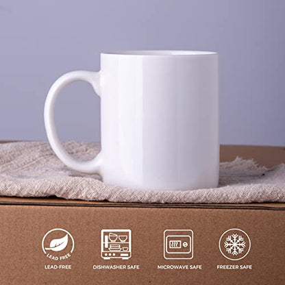 GBhome White Coffee Mugs Set of 12, 12 oz Ceramic Coffee Cups | Classic COffee Mugs for Home,Office&Restaurant,Tea/Espresso/Cappuccino. Dishwasher&Microwave Safe - color: Off White 1, size: 12 oz (12 Piece Set)