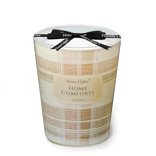 HomeLights Home Comforts Scented Candles | 6.7oz Soy Candles Rustic Modern Large Candle Jars | Ideal Candle Gifts for Events, Home Decor Stress, Relief & Relaxation - color: Home Comforts