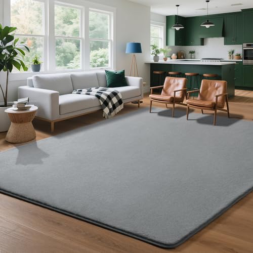HOMORE 4x6 Grey Area Rug for Living Room Bedroom Memory Foam Rug for Kids | Non Slip,Washable Area Rugs for Home Decor Dorm - color: Grey, size: 4 x 6 Feet (Rectangular)