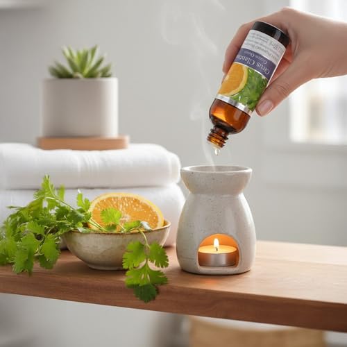 Hosley's Set of 2, 5 oz Citrus Cilantro Fragrance Warming Oils. Ideal Gift for Weddings, spa, Reiki, Meditation, Bathroom Settings. P1 - size: 2.5 Fl Oz (Pack of 2)