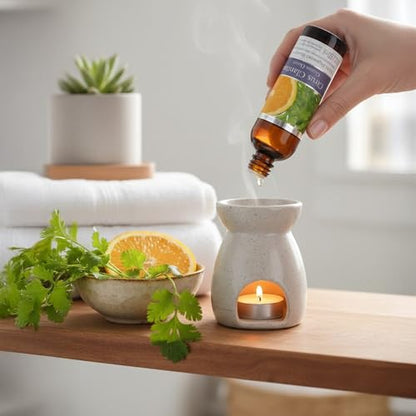 Hosley's Set of 2, 5 oz Citrus Cilantro Fragrance Warming Oils. Ideal Gift for Weddings, spa, Reiki, Meditation, Bathroom Settings. P1 - size: 2.5 Fl Oz (Pack of 2)
