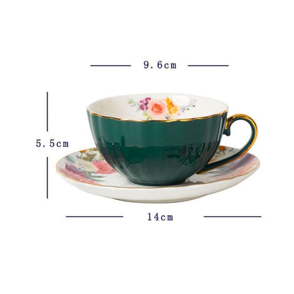 British Multicolor Ceramics Afternoon Tea Coffee Cup Saucer Set Wedding Gift - color: Styles2