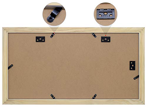 Golden State Art Display (3) 5x7 Pictures, 9x18 White Photo Wood Frame | Solid Wood With Tempered Glass, White Mat,Collage Frame - size: 9x18 White, for (3) 5x7