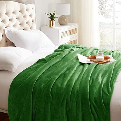 KMUSET Fleece Blanket Throw Size Emerald Lightweight Super Soft Cozy Luxury Bed Blanket Microfiber - color: Emerald, size: Throw(50"x60")
