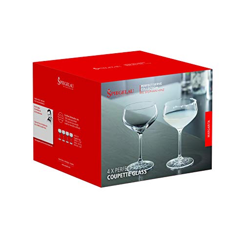 Spiegelau Perfect Coupette Glasses, Crystal Clear Cocktail Glasses, Elegant Glassware for Wedding Gifts, Anniversary, Housewarming, Home Bar, Hosting Essentials, 8.3 oz, Set of 4 - style: Coupette Glasses