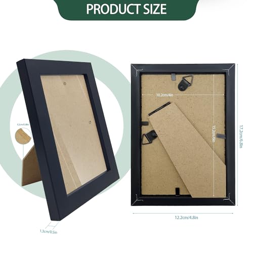 WHEATHUSK 4x6 Picture Frames Bulk Set of 30 Wood Photo Frames for 4x6 Photos Wall Mounting Simple Black Photo Frames Multi Picture Frames for Wall or Tabletop Display