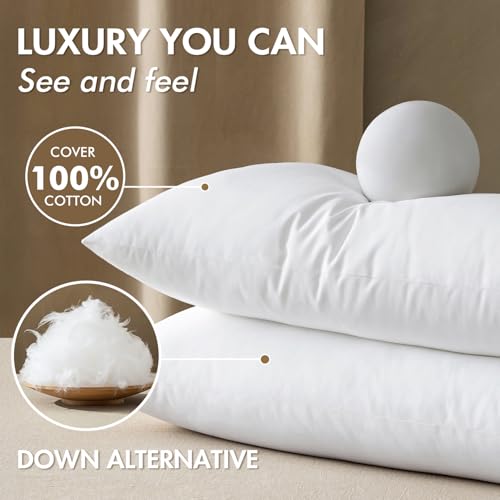 MIULEE 14x36 Inch Synthetic Down Alternative Lumbar Pillow Insert | Decorative Throw Pillow 14 x 36 Inch Body Bed Sleeping Ultra Soft Fluffy Form for Sofa Couch Bed - size: 14x36Inch (pack of 1)