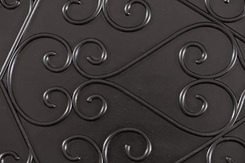 Anji Mountain AMB0BT4F-003 Black Rubber Boot/Shoe Tray with Coir, Fits 4 Pair (46.5" Wide), Tan & Black Insert - color: Tan and Black Insert, size: 46" x 14" x 1.5"