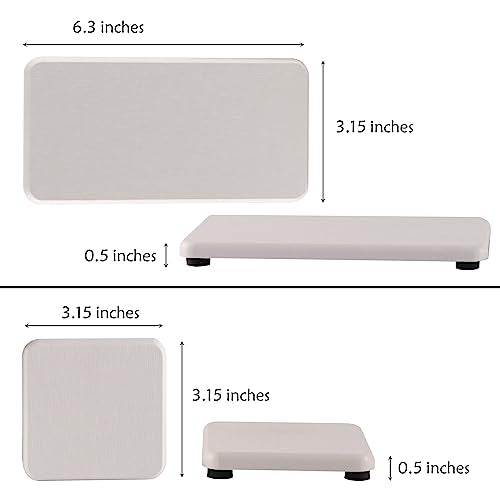 NiuYichee Set of 4 Water Absorbent Diatomite Coasters, Diatomaceous Earth Kitchen Soap Dish, Bathroom Trays, Water Absorbing Stone Used for Hand Soaps & Plants & Toiletries in The Modern Home - color: Set of 4 White