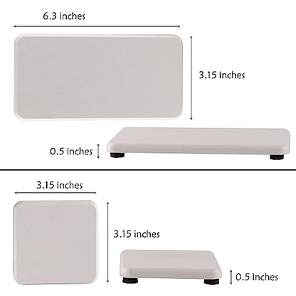 NiuYichee Set of 4 Water Absorbent Diatomite Coasters, Diatomaceous Earth Kitchen Soap Dish, Bathroom Trays, Water Absorbing Stone Used for Hand Soaps & Plants & Toiletries in The Modern Home - color: Set of 4 White