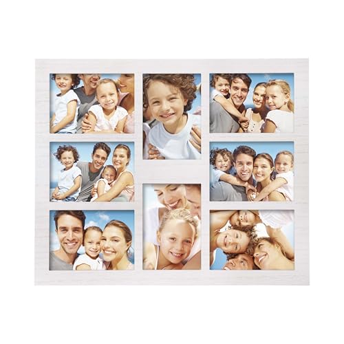5x7 Picture Frame Collage for Wall Decor-Large Size 8 Openings - color: 8 Opening-White-5x7