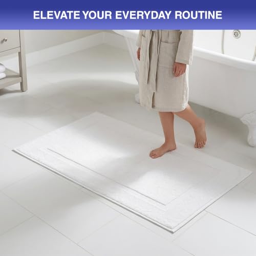 Soft and Absorbent White Bath Mat - Quick-Drying, Non-Slip Bathroom Rug with Plush Comfort for Spa-Like Feel - Durable and Machine Washable - (White, Bath Mat) - style: Bath Mat
