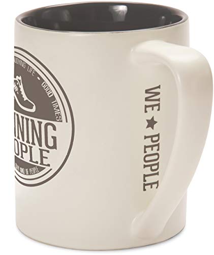 Pavilion - Running People - Gray & Cream 18 oz Coffee Mug